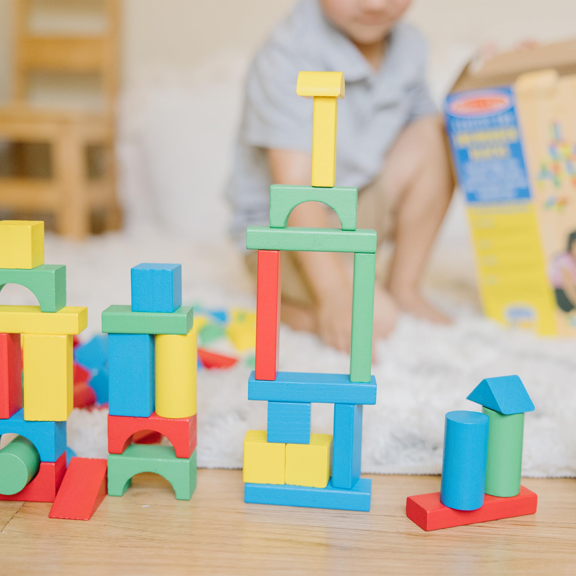Colorful Wooden Building Blocks