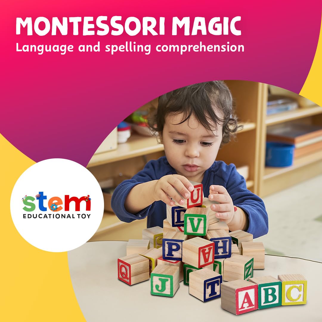 Premium Wooden Alphabet Learning Blocks