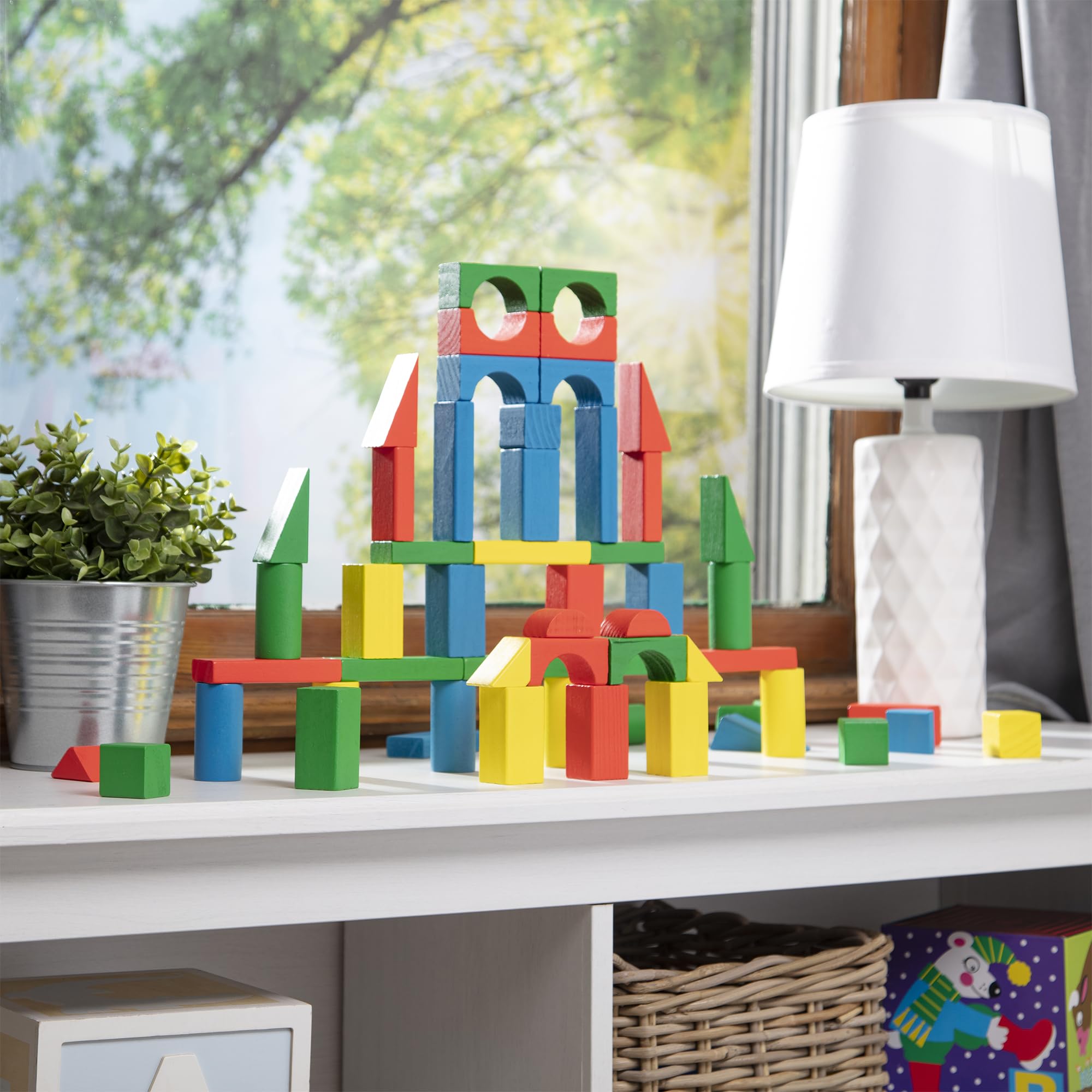 Colorful Wooden Building Blocks