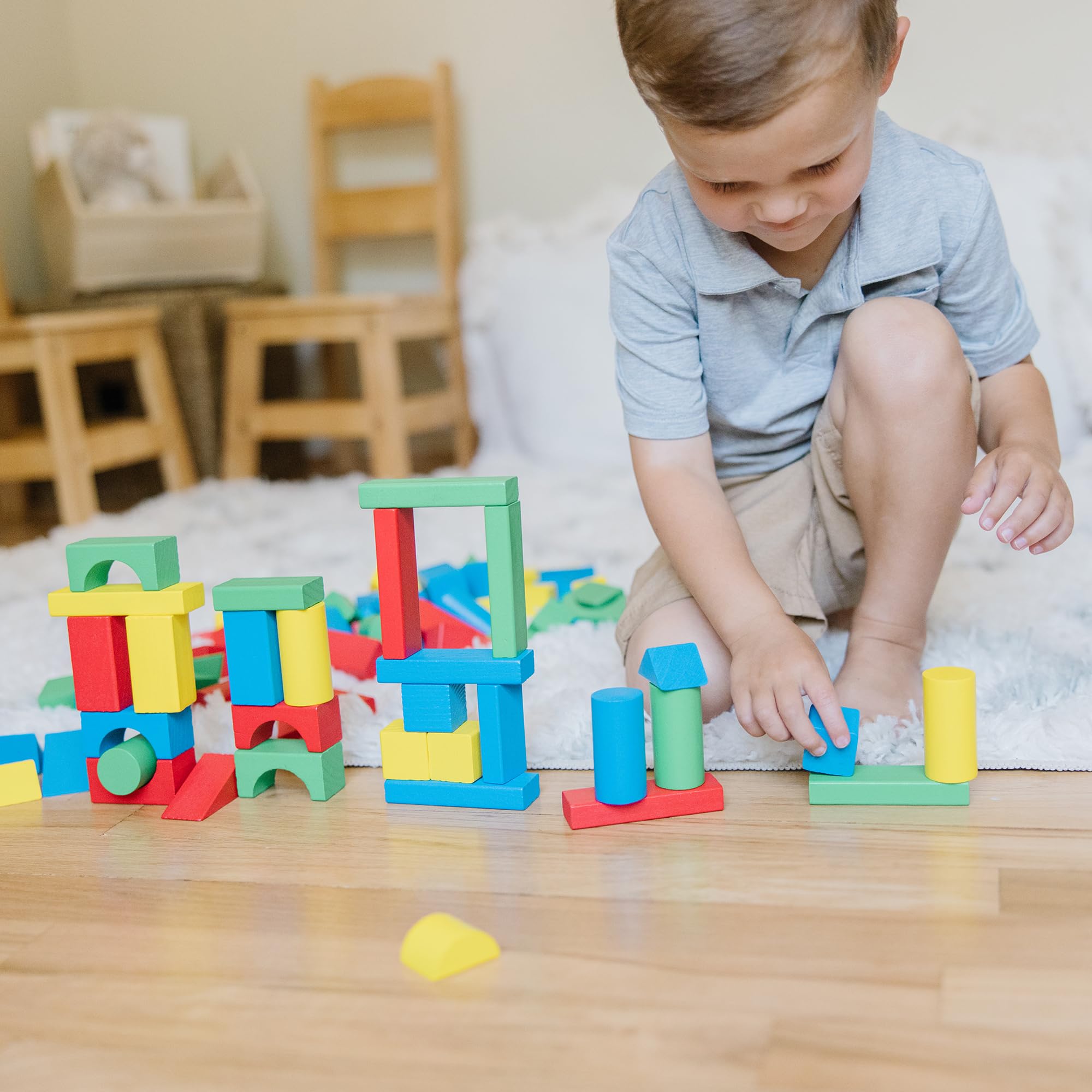 Colorful Wooden Building Blocks