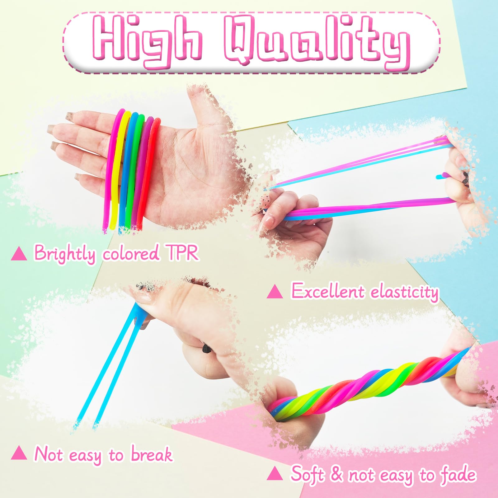 Colorful Flexible Sensory Fidget Strings