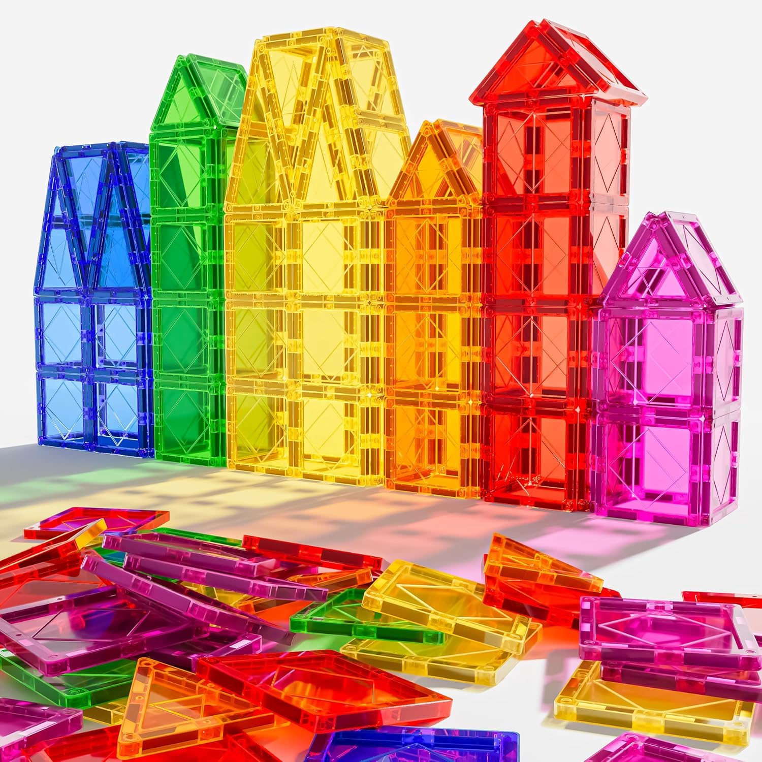 Magnetic Building Tiles for Creative STEM Play
