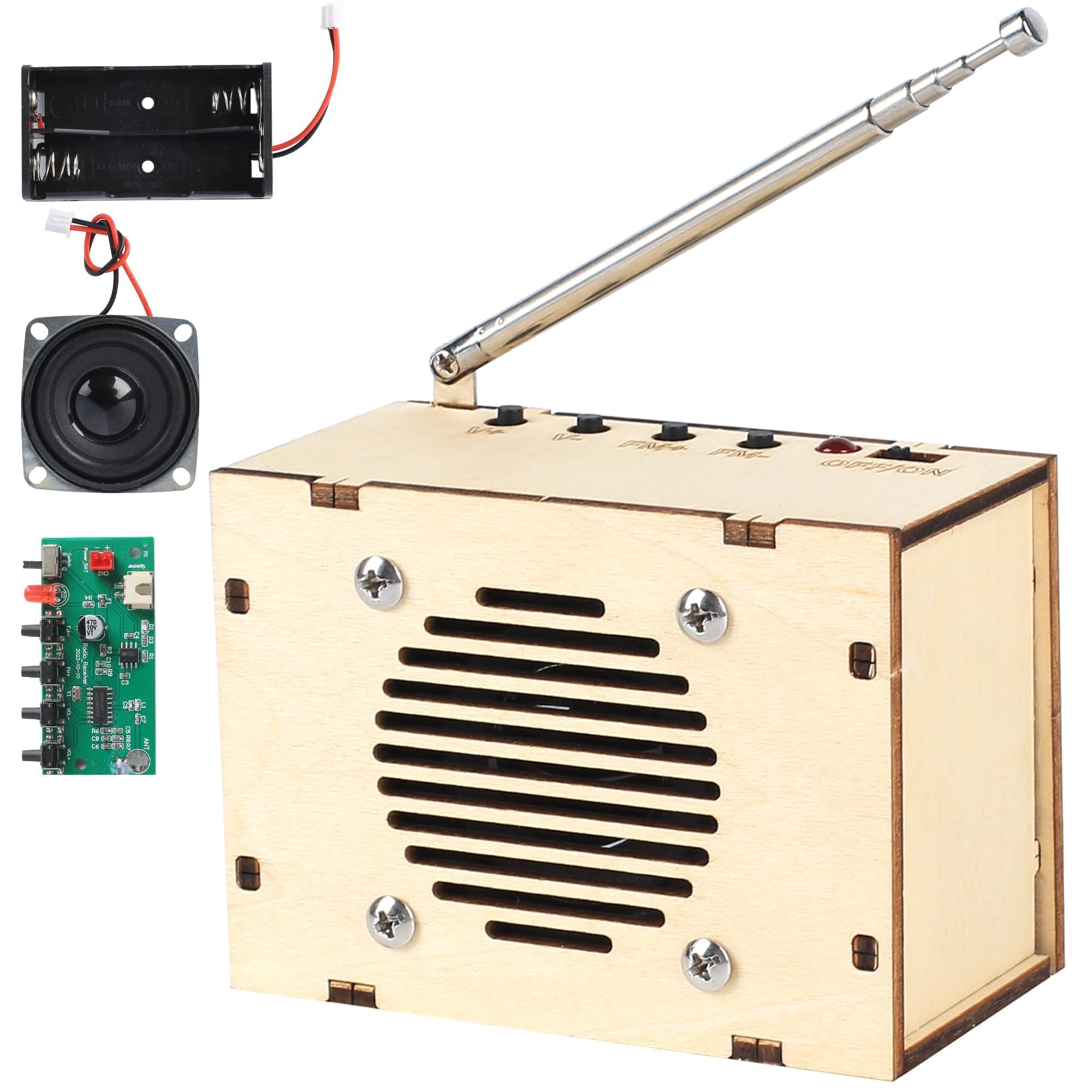 Classic Wood FM Radio Assembly Kit