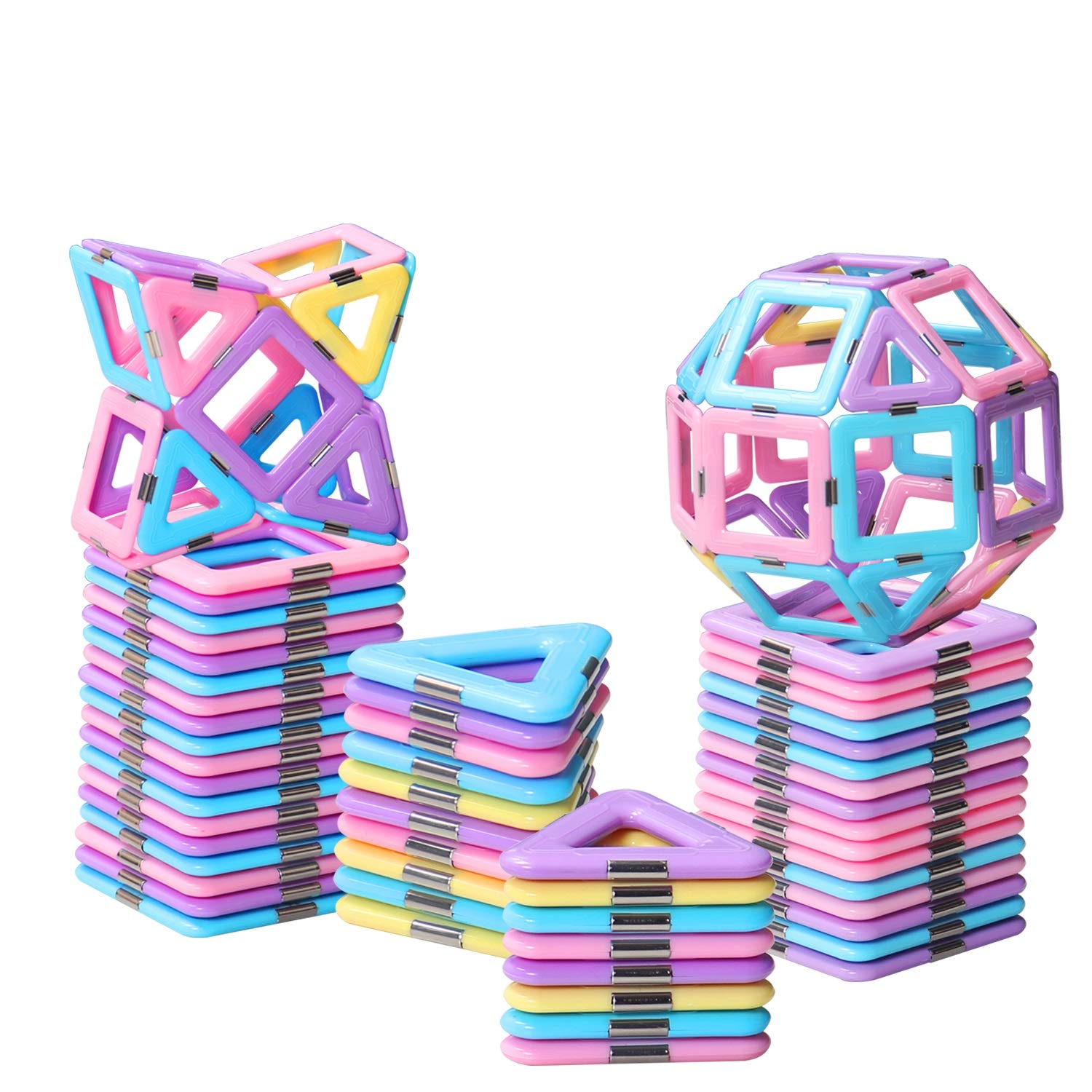 Elevated Macaron Magnetic Building Tiles