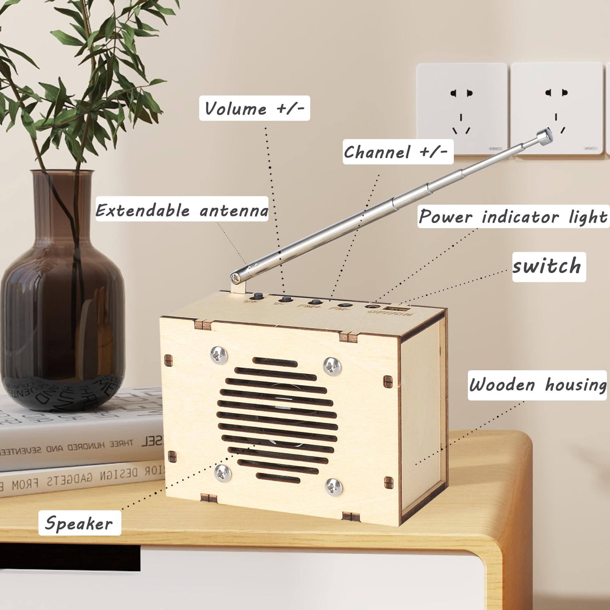 Classic Wood FM Radio Assembly Kit