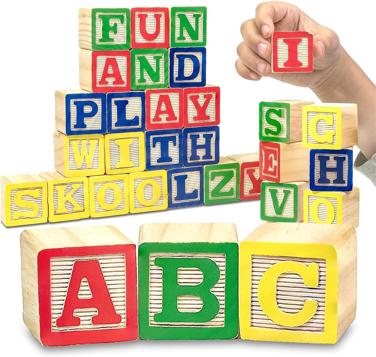 Premium Wooden Alphabet Learning Blocks