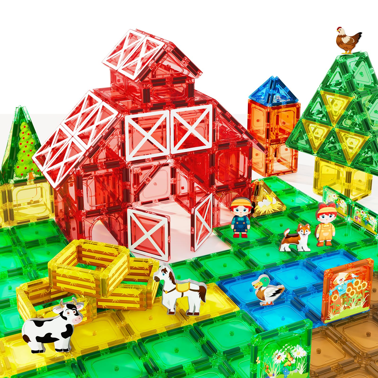 Magnetic Farm Animal Building Tiles