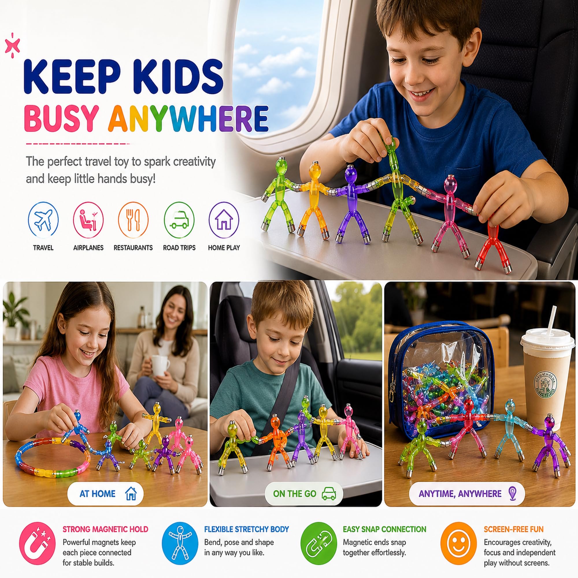 Magnetic Poseable Figures for Creative Play