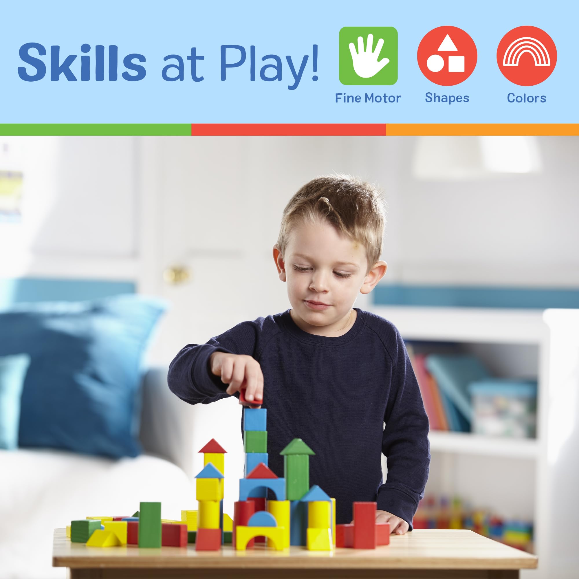 Colorful Wooden Building Blocks