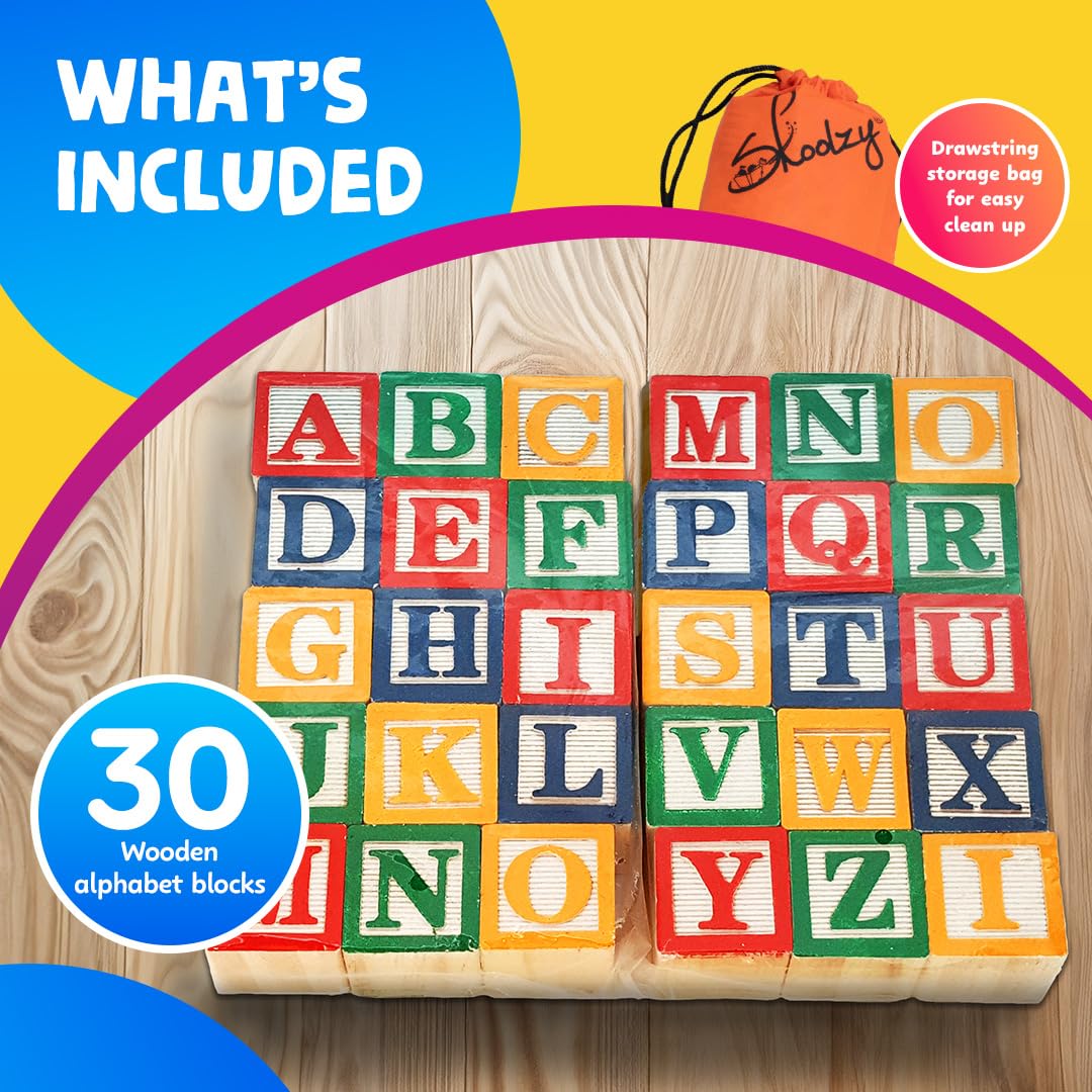 Premium Wooden Alphabet Learning Blocks