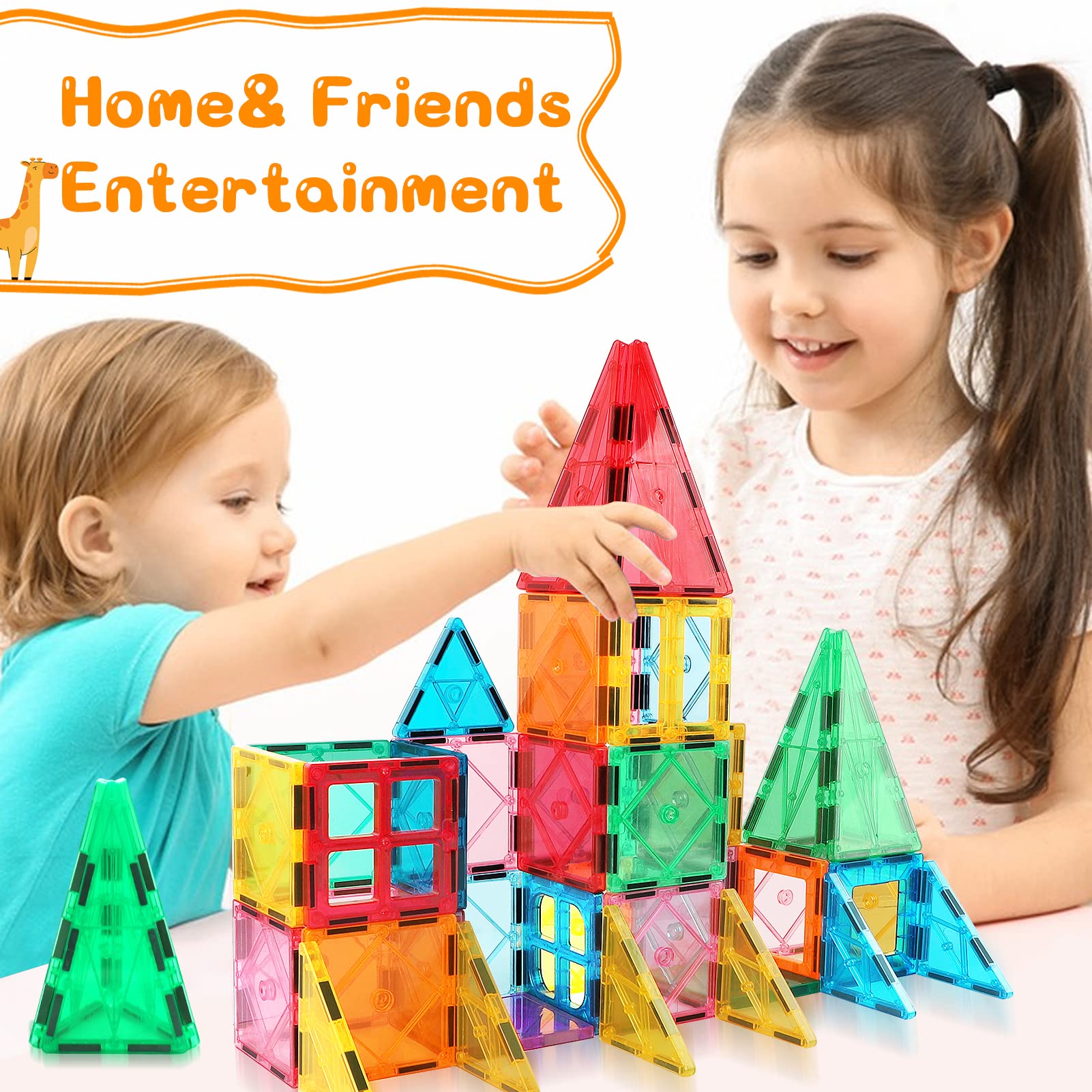 Magnetic Building Tiles for Creative STEM Play