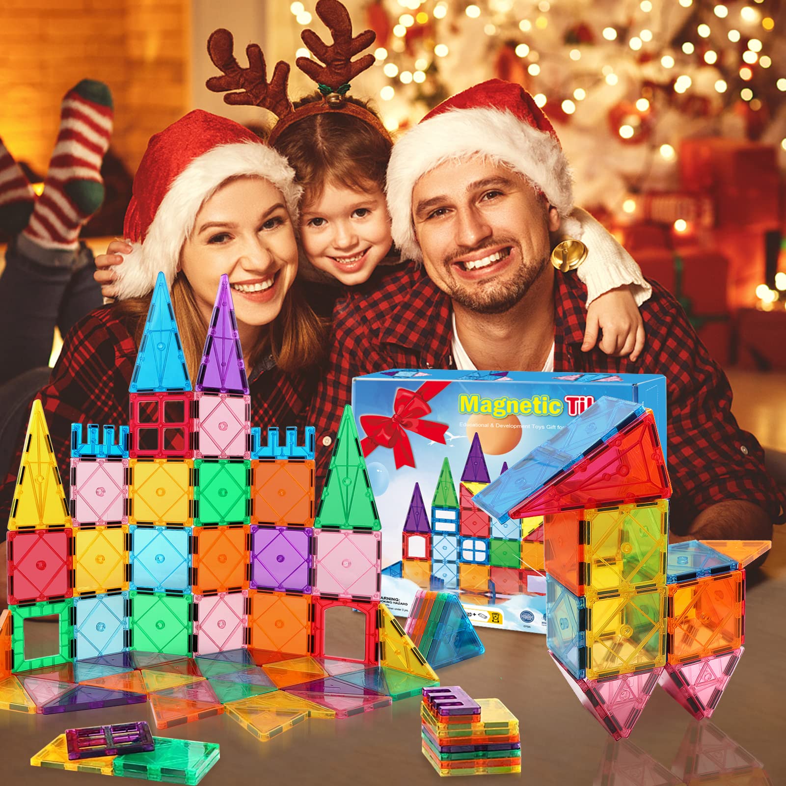 Magnetic Building Tiles for Creative STEM Play