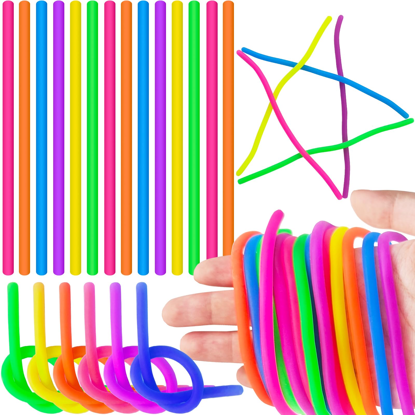 Colorful Flexible Sensory Fidget Strings
